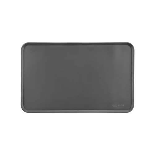 Amazon Basics Waterproof Non-Slip Silicone Pet Feeding Mat with Raised Edges