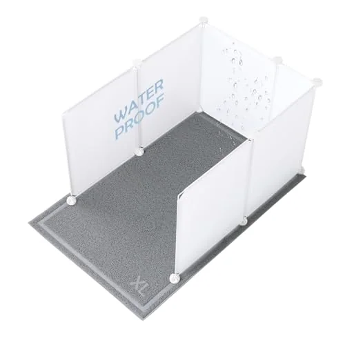 MEEXPAWS Cat Litter Box Enclosure Splash Guard, XL