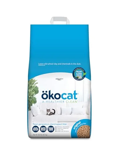 ökocat Original Wood Clumping Cat Litter, Unscented, 18.8 lb