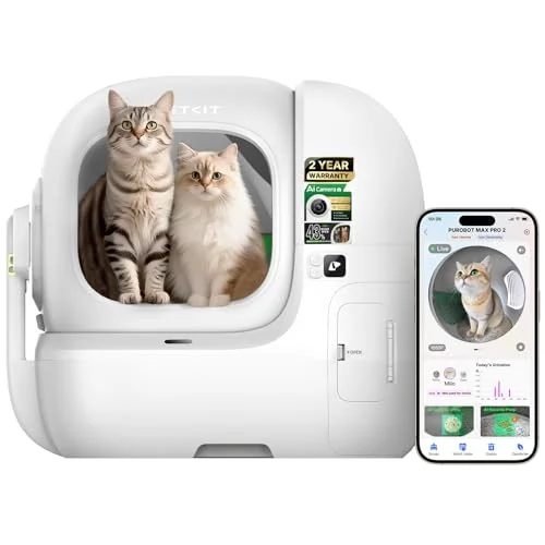 PETKIT Purobot Max Pro 2 AI-Camera Self Cleaning Cat Litter Box