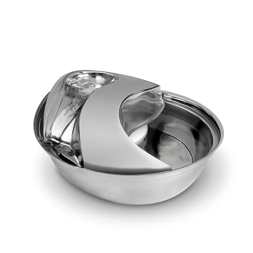 Pioneer Pet Stainless Steel Fountain Raindrop Design, 60 oz