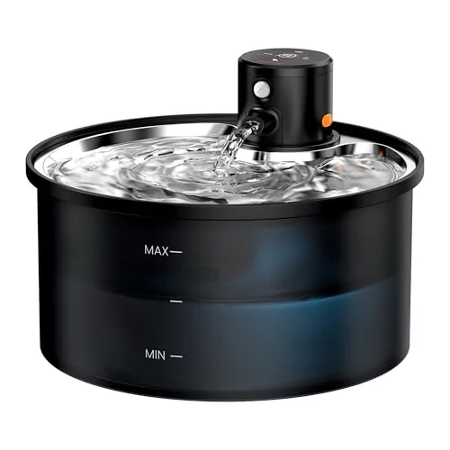Wireless Cat Water Fountain Cordless, 108 oz, motion sensor
