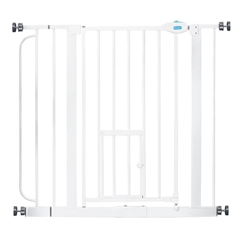 Carlson 29 to 36.5 inch Extra Wide Dog Gate with Small Pet Door