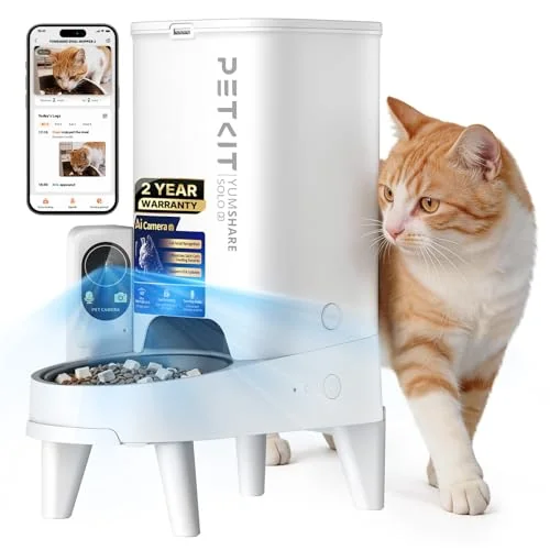 PETKIT Upgraded Multi-Cat Recognition Automatic Cat Feeder with Camera