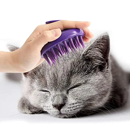 Cat Brush with Soft Rubber Pins, Washable Silicone Pet Brush
